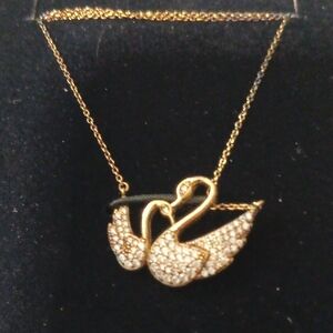 Elegant Gold Swan Necklace